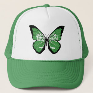 Gorra De Camionero Bandera de la mariposa saudita