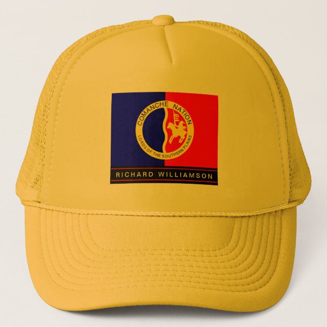 Gorra De Camionero Bandera de la Nación Comanche Nativa Estadounidens (Anverso)