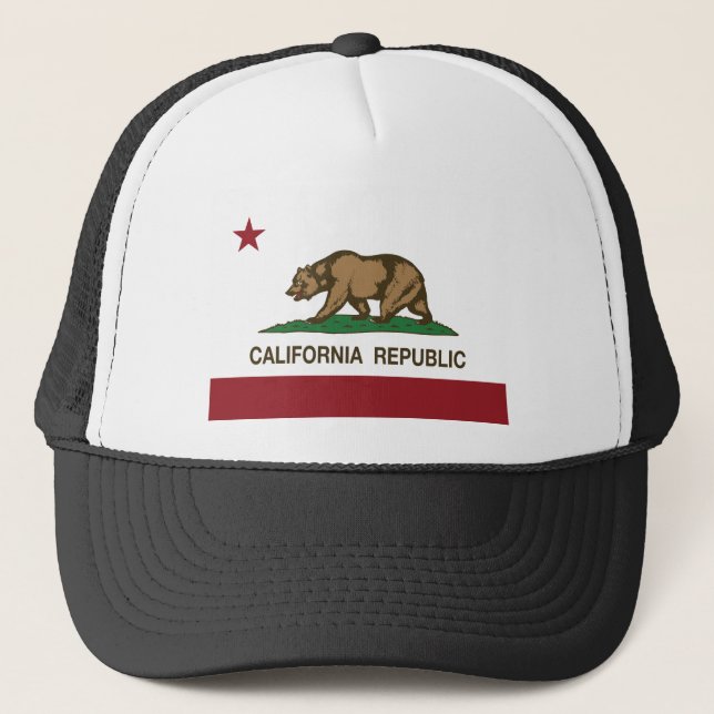 Gorra De Camionero Bandera de la república de California (Anverso)