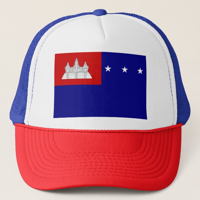 Gorra De Camionero Bandera de la república del Khmer (Anverso)