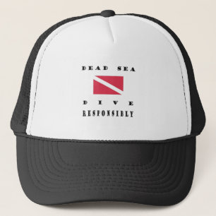 Gorra De Camionero Bandera de la zambullida del mar muerto