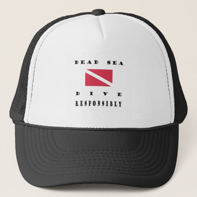 Gorra De Camionero Bandera de la zambullida del mar muerto (Anverso)