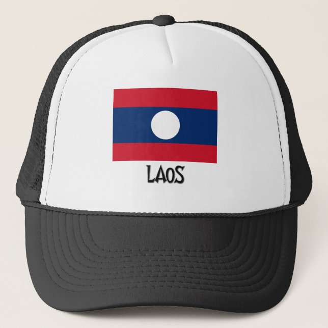 Gorra De Camionero Bandera de Laos (Anverso)