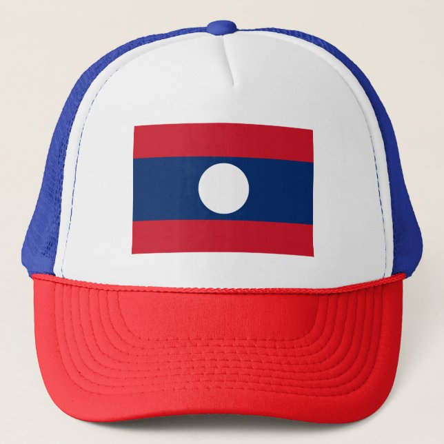 Gorra De Camionero Bandera de Laos (Anverso)
