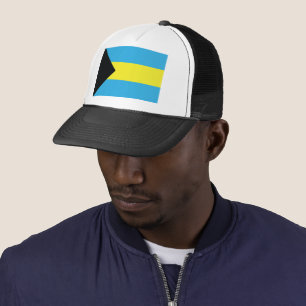 Gorra De Camionero Bandera de las Bahamas