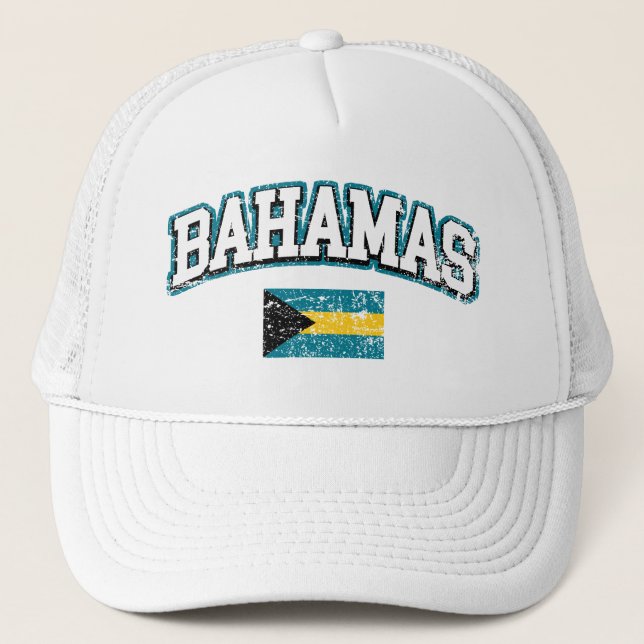 Gorra De Camionero Bandera de las Bahamas (Anverso)