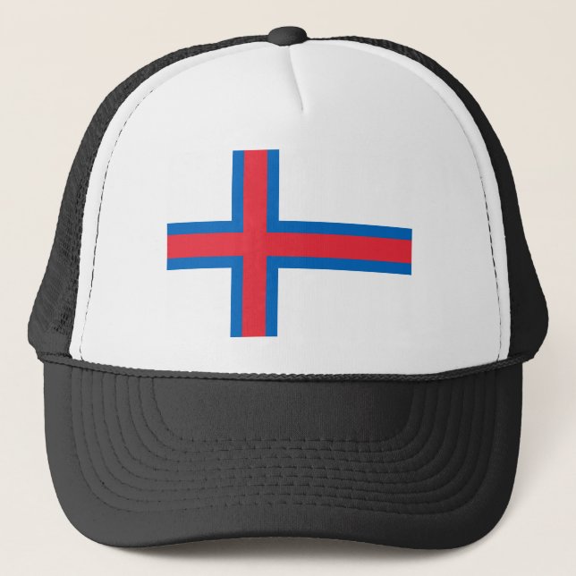 Gorra De Camionero Bandera de las Islas Feroe FO (Anverso)
