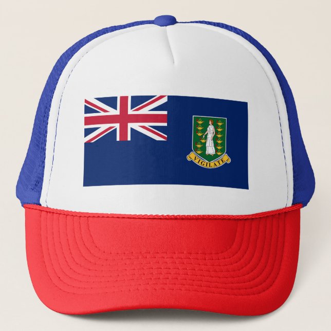 Gorra De Camionero Bandera de las Islas Vírgenes Británicas (Anverso)
