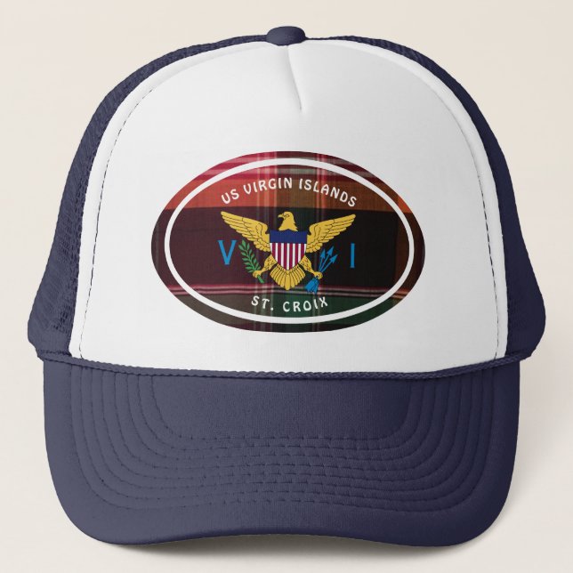 Gorra De Camionero Bandera de las Islas Vírgenes de Estados Unidos Pe (Anverso)
