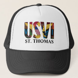Gorra De Camionero Bandera de las Islas Vírgenes de Estados Unidos St
