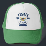 Gorra De Camionero Bandera de las Islas Vírgenes de los Estados Unido<br><div class="desc">La bandera de las Islas Vírgenes de los Estados Unidos es un sombrero camionero tropical de St. Thomas USVI para mostrar el orgullo de las Islas Vírgenes de los Estados Unidos al llevar el gorra Santo Tomás, bandera de las Islas Vírgenes de los Estados Unidos que muestra el valor de...</div>