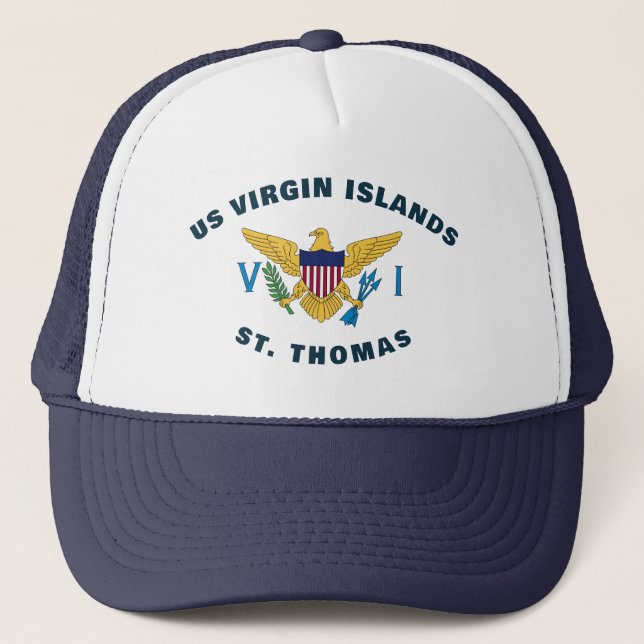 Gorra De Camionero Bandera de las Islas Vírgenes de los Estados Unido (Anverso)