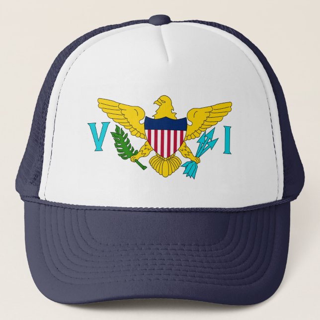 Gorra De Camionero Bandera de las Islas Vírgenes de los Estados Unido (Anverso)