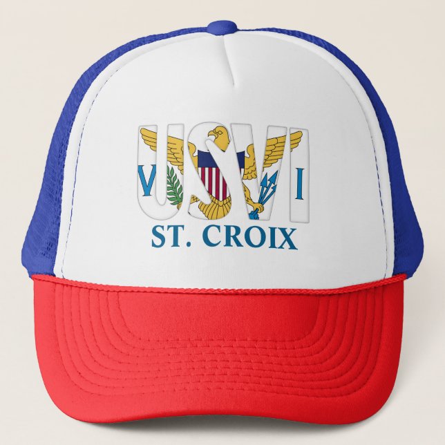 Gorra De Camionero Bandera de las Islas Vírgenes de los Estados Unido (Anverso)