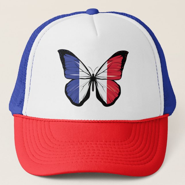 Gorra De Camionero Bandera de las mariposas de Francia (Anverso)