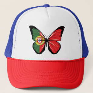 Gorra De Camionero Bandera de las mariposas de Portugal