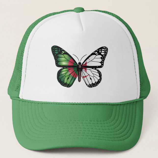 Gorra De Camionero Bandera de las mariposas monarcas de Argelia (Anverso)