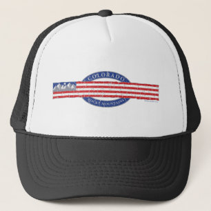 Gorra De Camionero Bandera de las Montañas Rocosas de Colorado