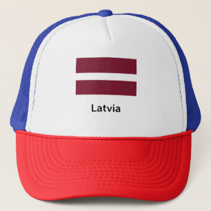 Gorra De Camionero Bandera de Letonia
