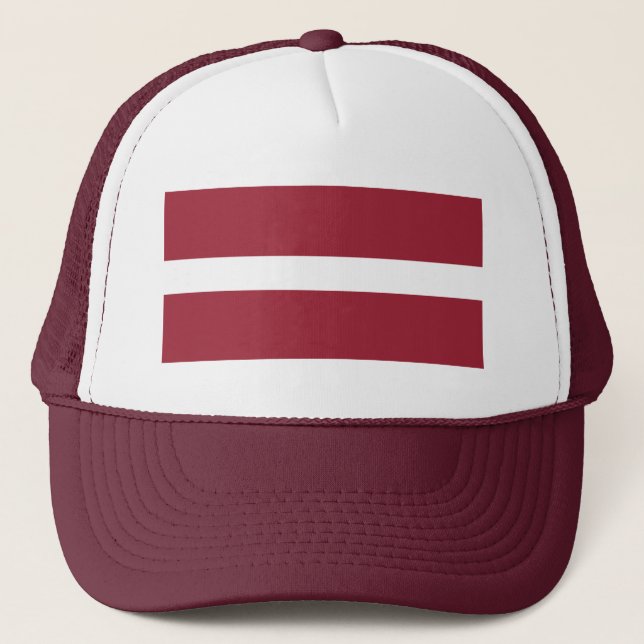 Gorra De Camionero Bandera de Letonia (Anverso)