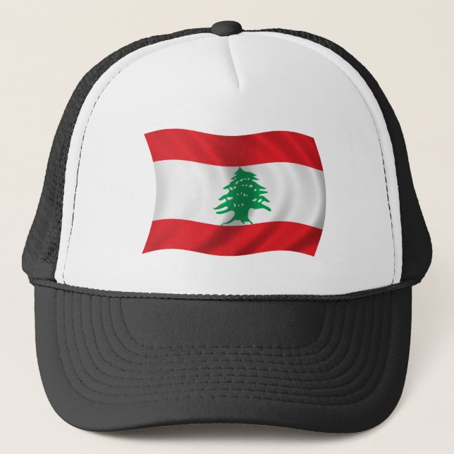 Gorra De Camionero Bandera de Líbano (Anverso)