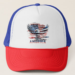 Gorra De Camionero Bandera de los Estados Unidos. América