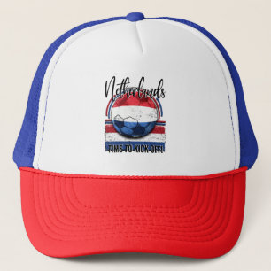Gorra De Camionero Bandera de los Países Bajos, bola de fútbol de épo