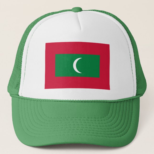 Gorra De Camionero Bandera de Maldivas (Anverso)