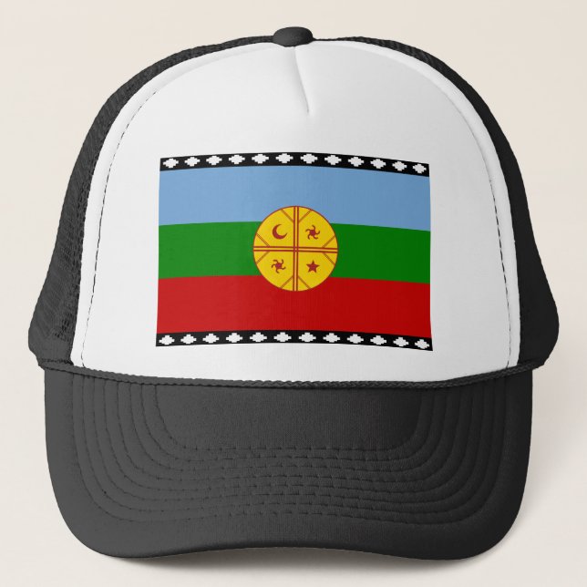 Gorra De Camionero Bandera de Mapuche (Anverso)