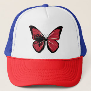 Gorra De Camionero Bandera de Mariposa de Albania