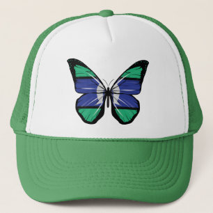 Gorra De Camionero Bandera de mariposa de las islas del estrecho de T