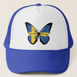 Gorra De Camionero Bandera de mariposa de Suecia