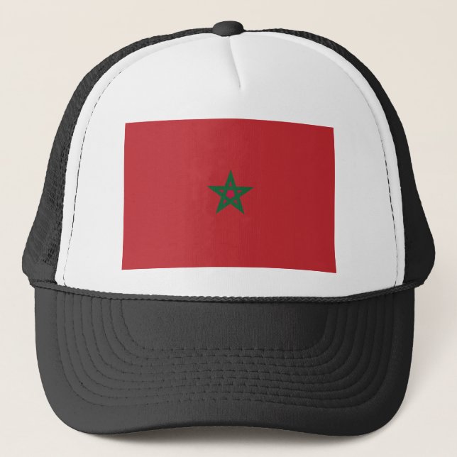 Gorra De Camionero Bandera de Marruecos (Anverso)