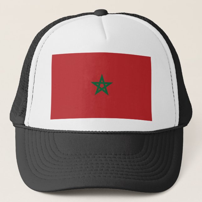 Gorra De Camionero Bandera de Marruecos (Anverso)