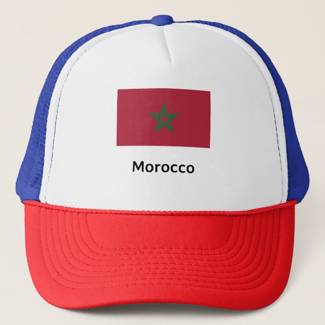 Gorra De Camionero Bandera de Marruecos (Anverso)