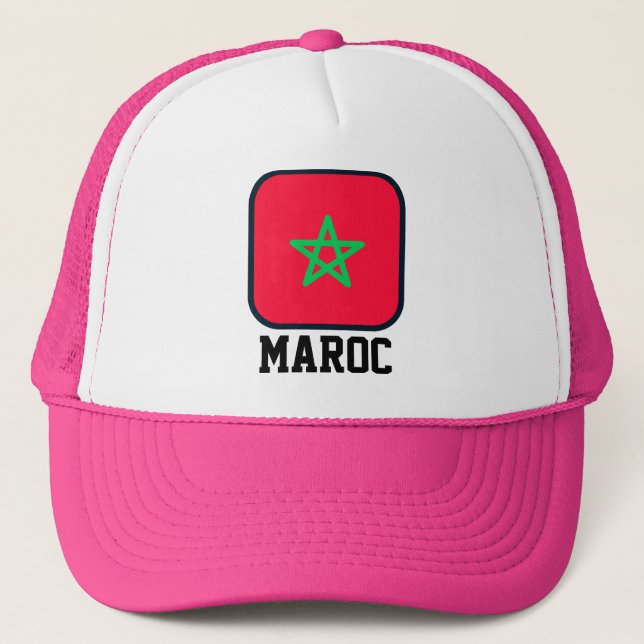 Gorra De Camionero Bandera de Marruecos (Anverso)