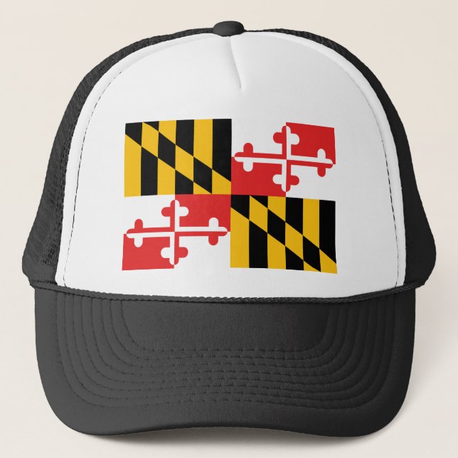 Gorra De Camionero Bandera de Maryland (Anverso)