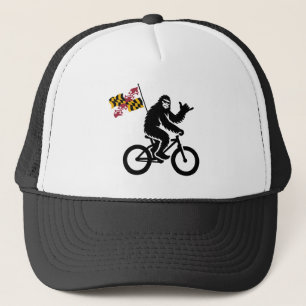 Gorra De Camionero Bandera de Maryland en bicicleta de pie