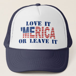Gorra De Camionero 'Bandera de MERICA los E.E.U.U. - ámela o déjele