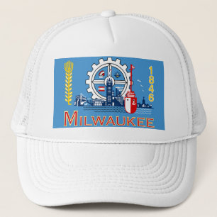 Gorra De Camionero Bandera de Milwaukee, Wisconsin