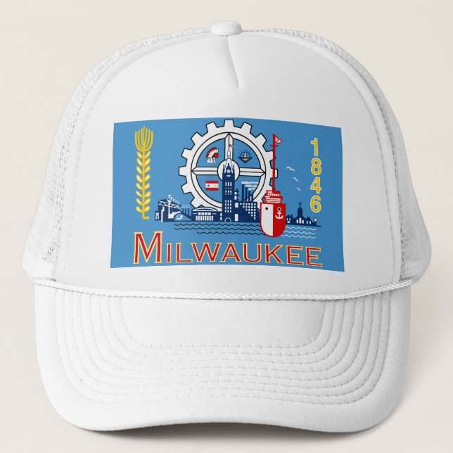 Gorra De Camionero Bandera de Milwaukee, Wisconsin (Anverso)