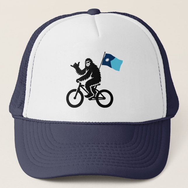 Gorra De Camionero Bandera de Minnesota para ciclismo de pie gigante (Anverso)
