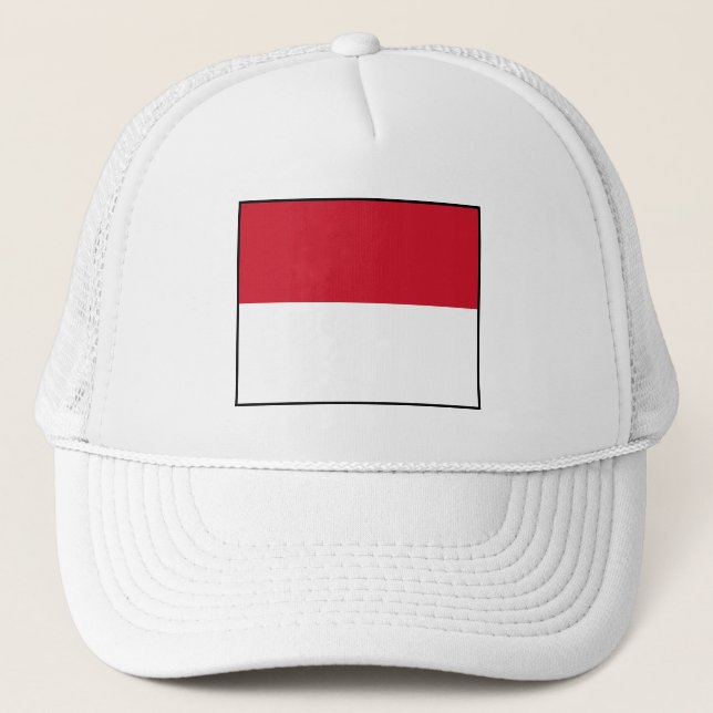 Gorra De Camionero Bandera de Mónaco (Anverso)