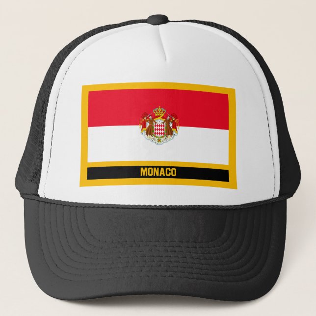 Gorra De Camionero Bandera de Mónaco (Anverso)