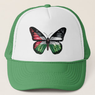 Gorra De Camionero Bandera de monarca de mariposa de Palestina