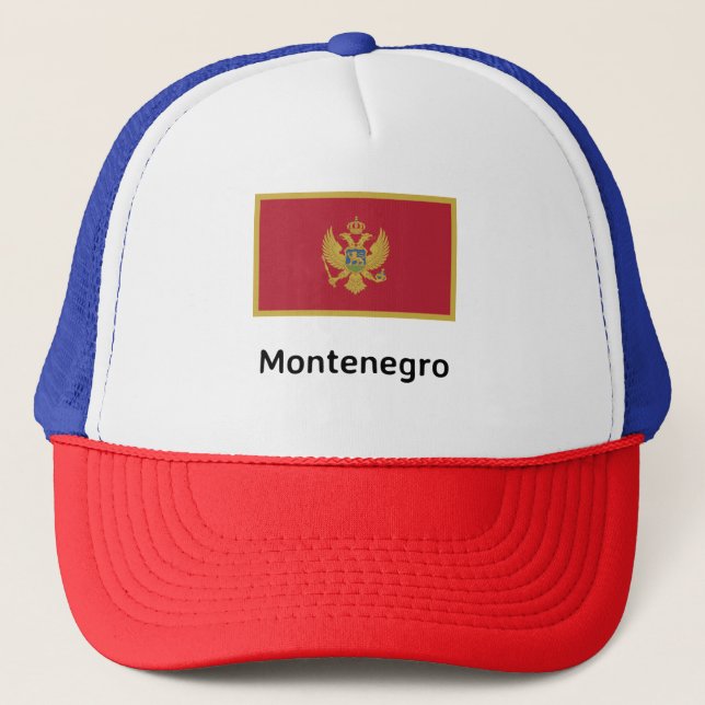 Gorra De Camionero Bandera de Montenegro (Anverso)