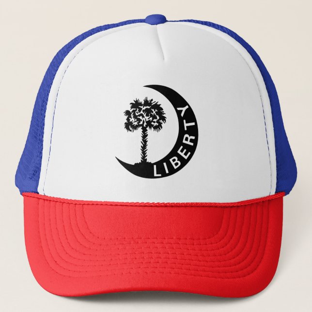 Gorra De Camionero Bandera de Moultrie de la palma de la libertad del (Anverso)