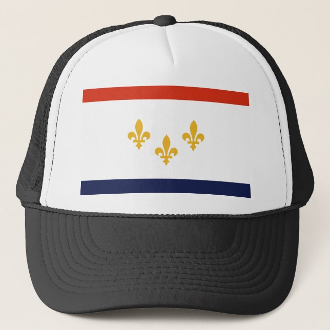 Gorra De Camionero bandera de New Orleans (Anverso)