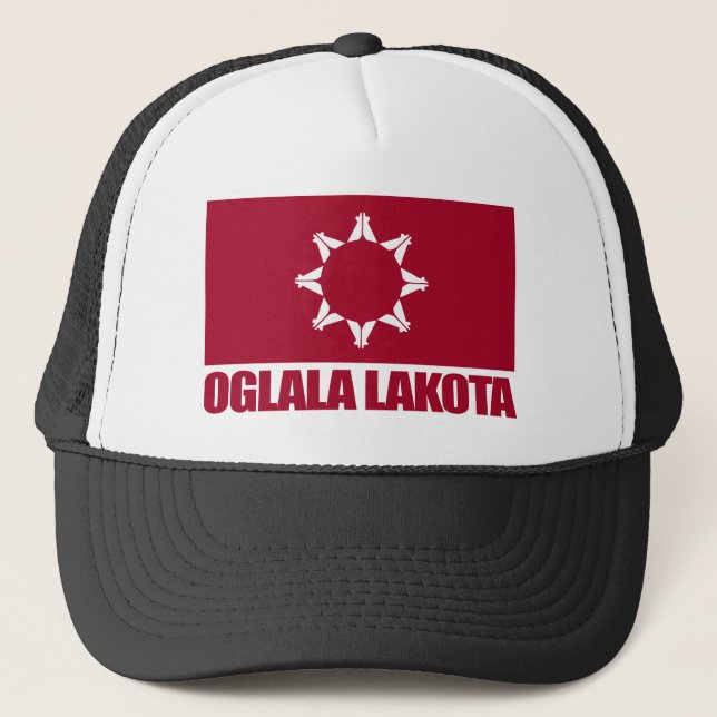 Gorra De Camionero Bandera de Oglala Lakota (Anverso)