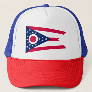 Gorra De Camionero Bandera de Ohio: La bandera del Estado del Buckeye